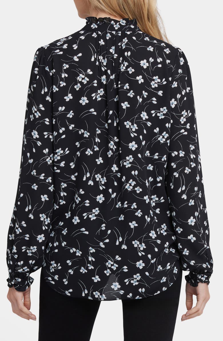 NYDJ Pleated Yoke Long Sleeve Peasant Blouse, Alternate, color, Primrose Path