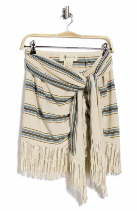Charlie Striped Fringe Miniskirt