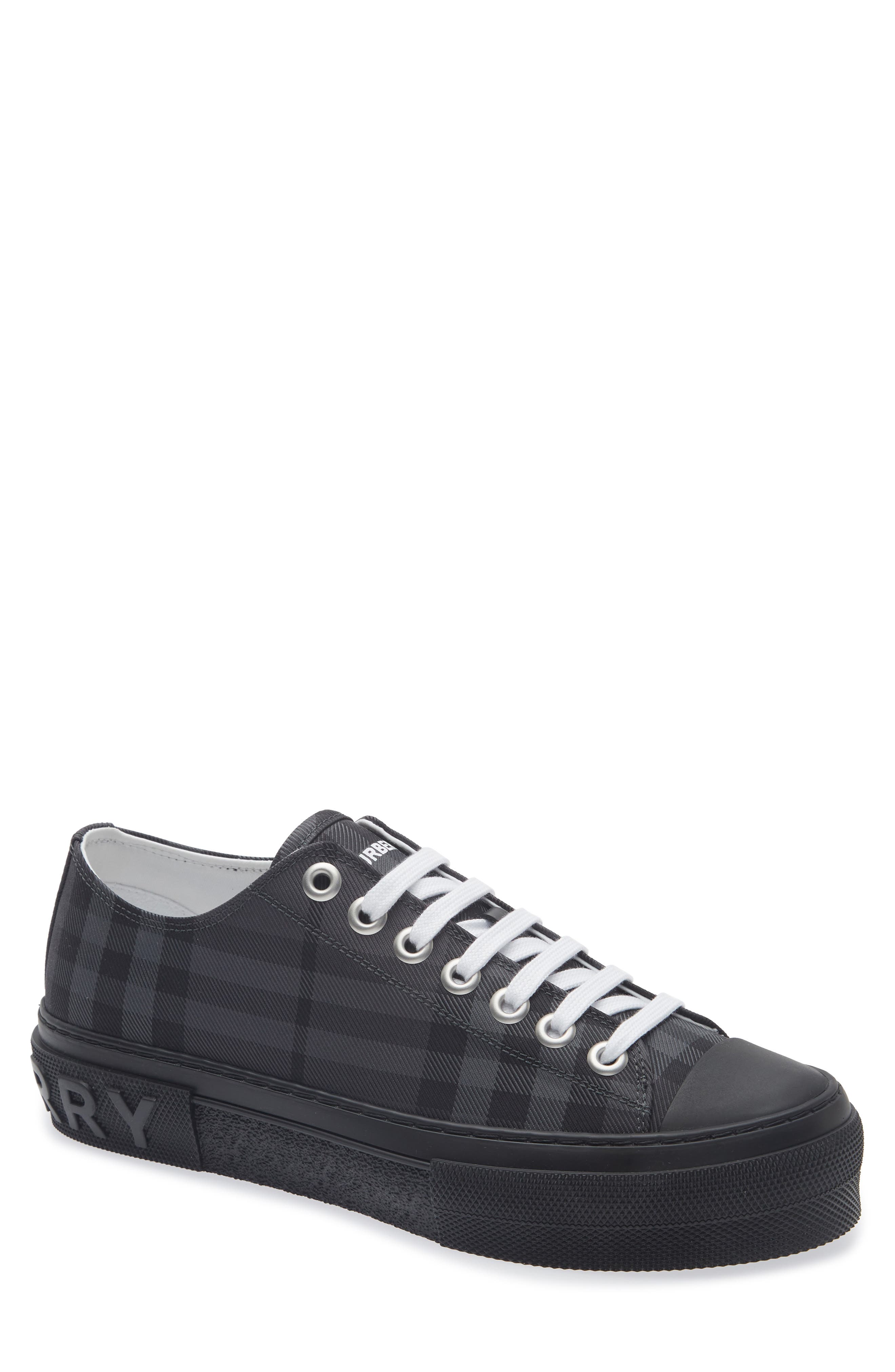 Burberry Jack Check Low Top Sneaker, Main, color, Iron Grey Ip Check