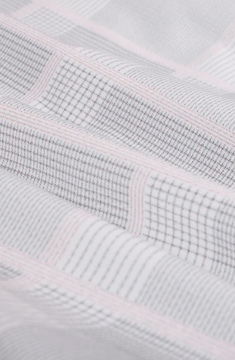 Bugatchi Axel Shaped Fit Glen Plaid Stretch Cotton Button-Up Shirt, Alternate, color, Shark