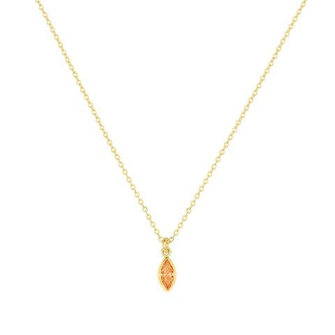 Marquise Birthstone Charm Necklace
