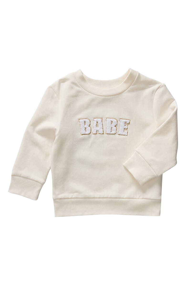 Ingrid & Isabel<sup>®</sup> Kids' Babe Fleece Sweatshirt, Main, color, Cream