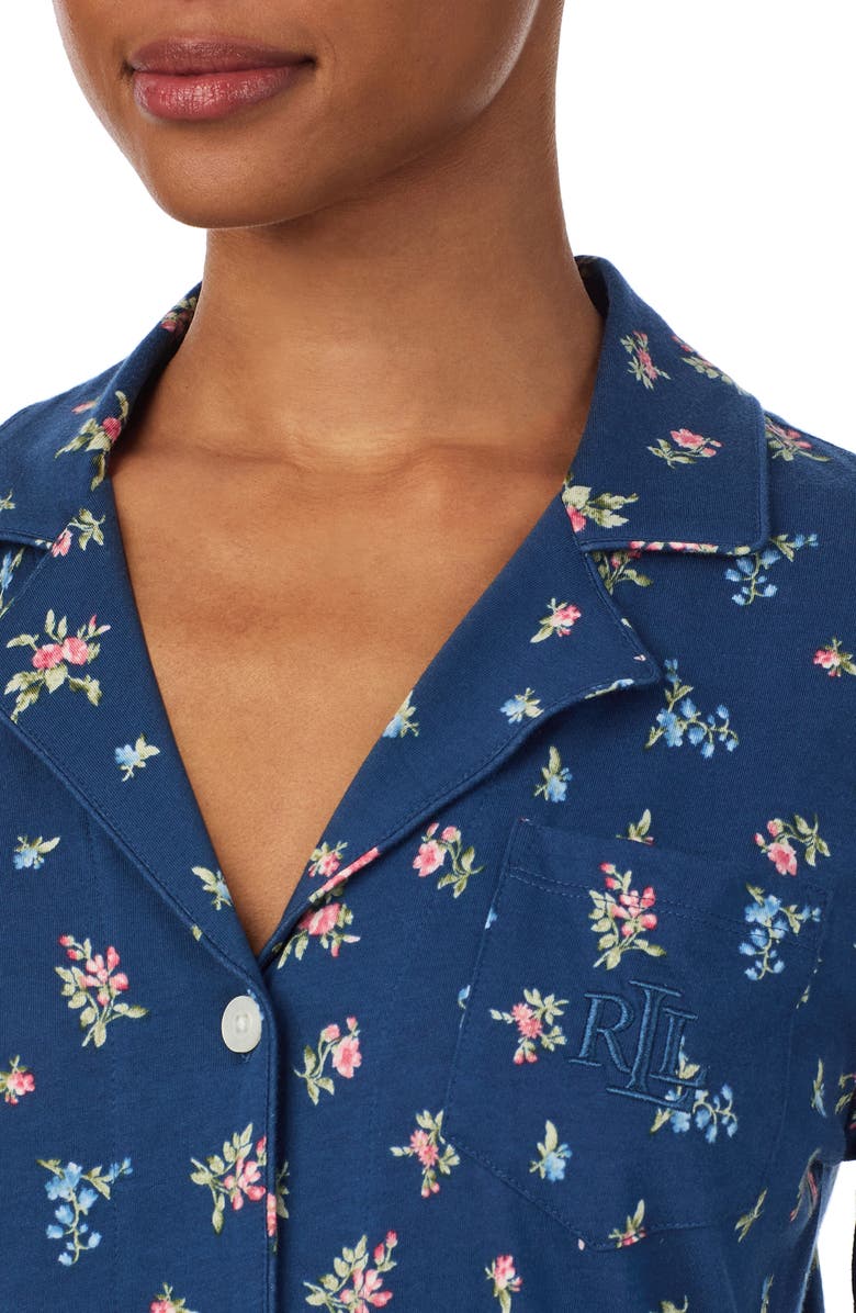 Lauren Ralph Lauren Print Cotton Blend Sleep Shirt, Alternate, color,