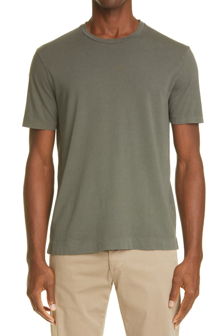 Garment Dyed Cotton T-Shirt, Main, color, OLIVE