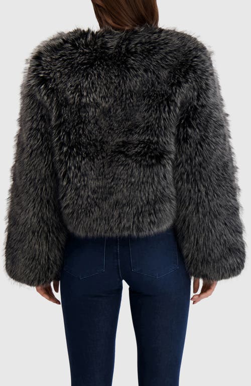 Lyla Grant Fur-free Fox (faux Fur) Bolero In Gray