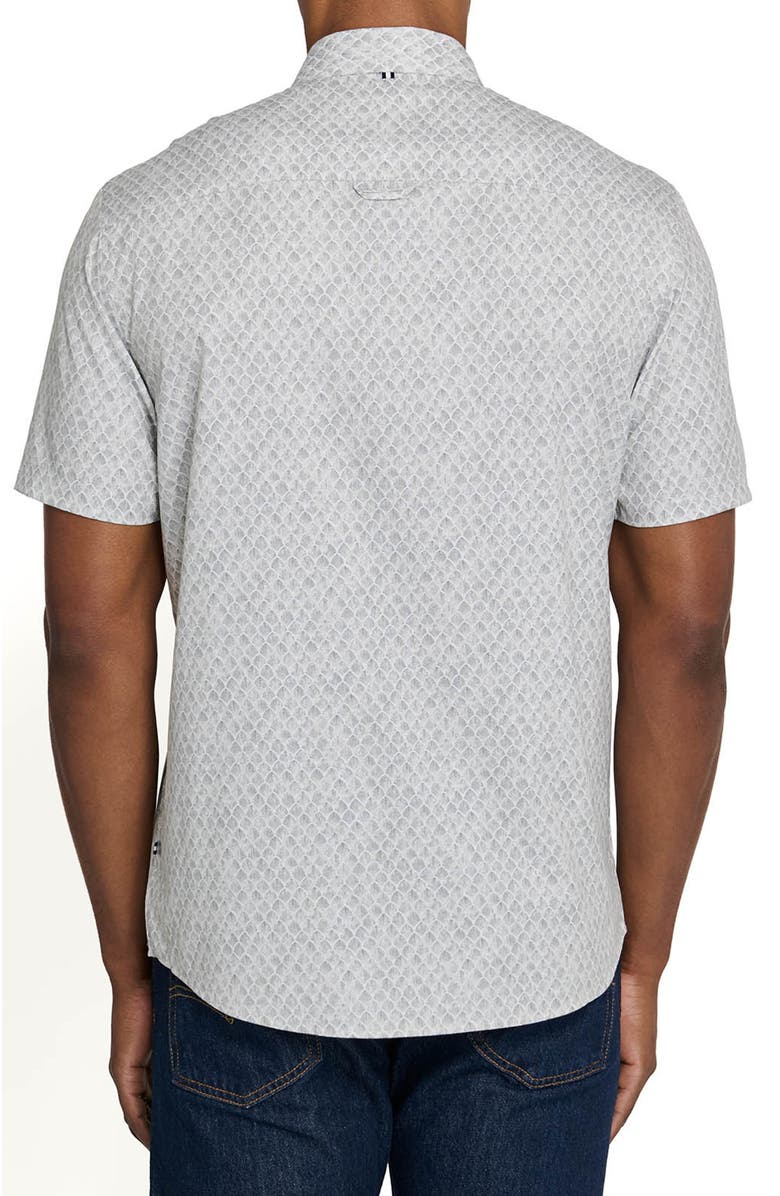 Brooklyn Brigade Prospect Shell Short Sleeve Button Down Performance Shirt, Alternate, color, Sage