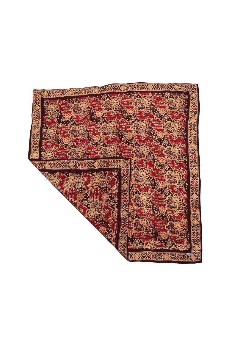 Oversized Hand Dyed Batik Bandana, Alternate, color, Sunlit Garden