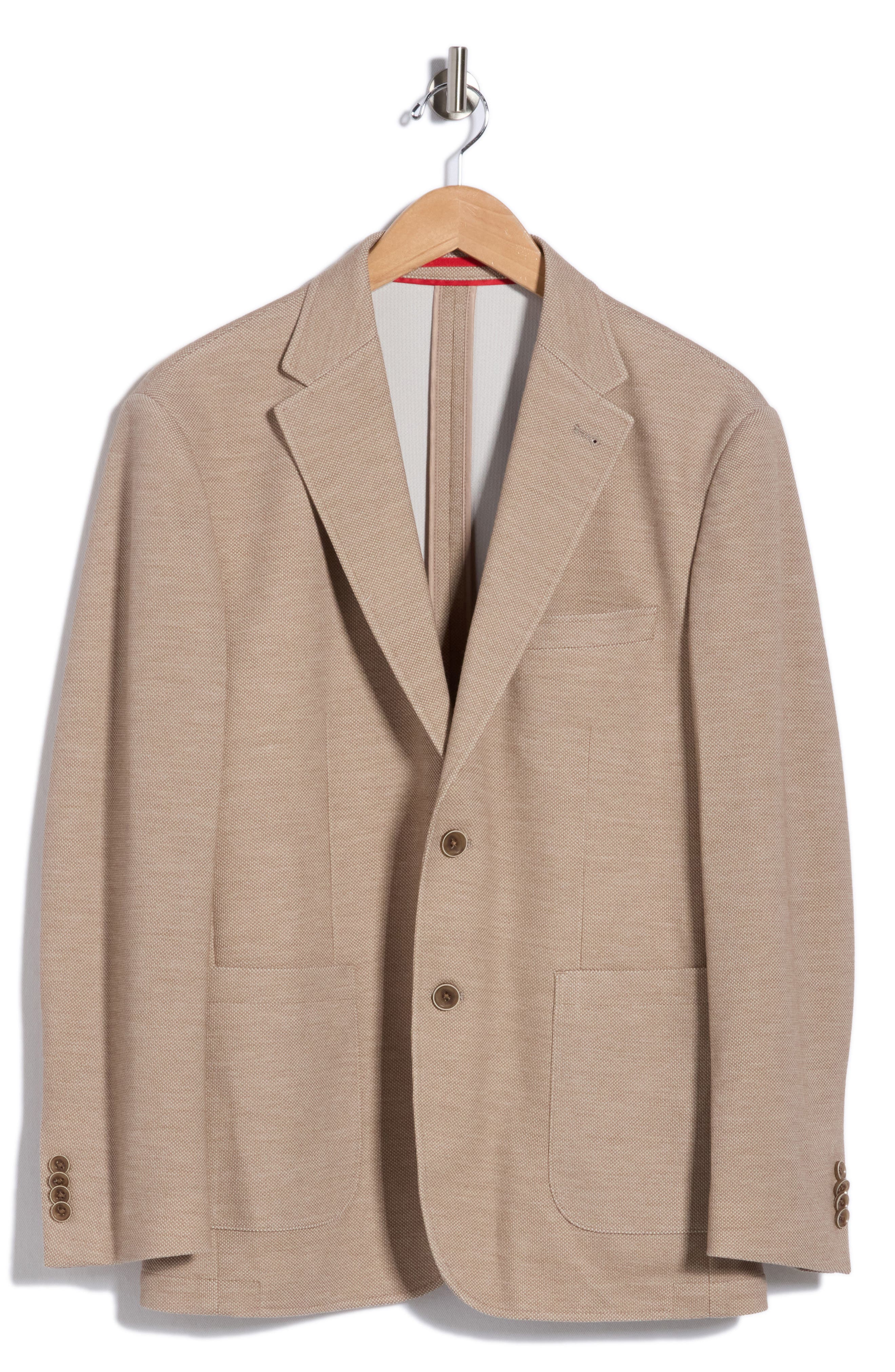 Solid Pique Knit Sport Coat