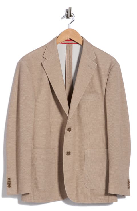 Solid Pique Knit Sport Coat