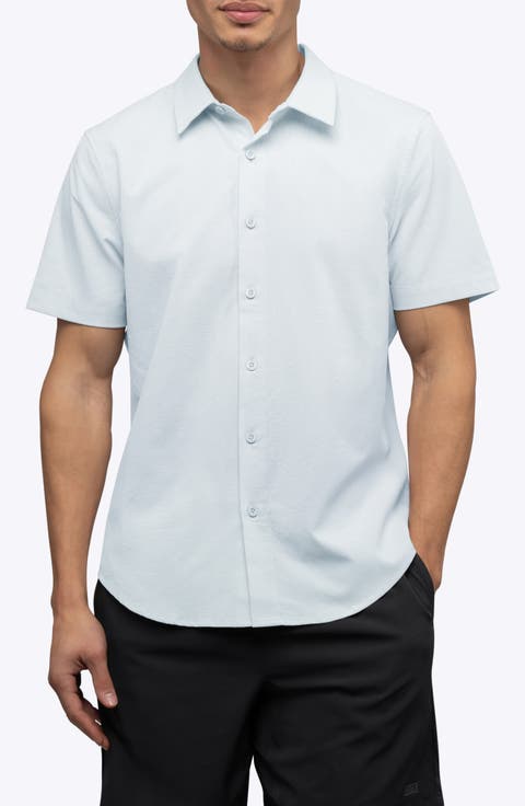 Crossover Performance Short Sleeve Button-Up Shirt