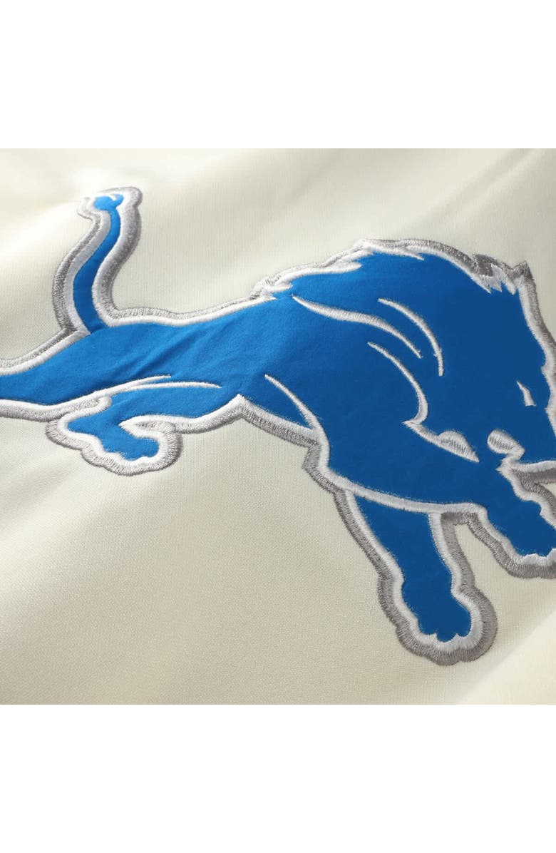 PROFILE Men's Profile Oatmeal Detroit Lions Big & Tall Chest Print and Logo Short Sleeve Pullover Hoodie, Alternate, color, Oatmeal