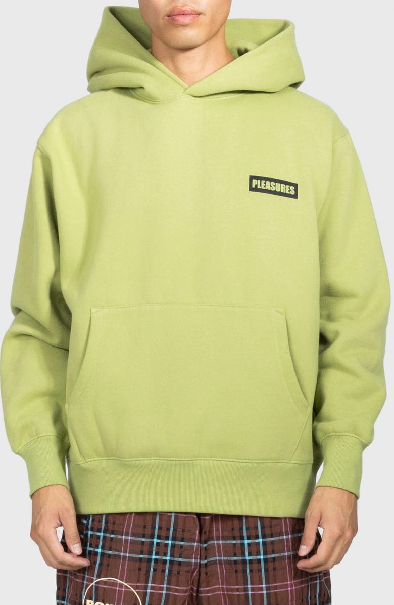 PLEASURES x Boiler Room Workman Oversize Hoodie, Main, color, Wasabi