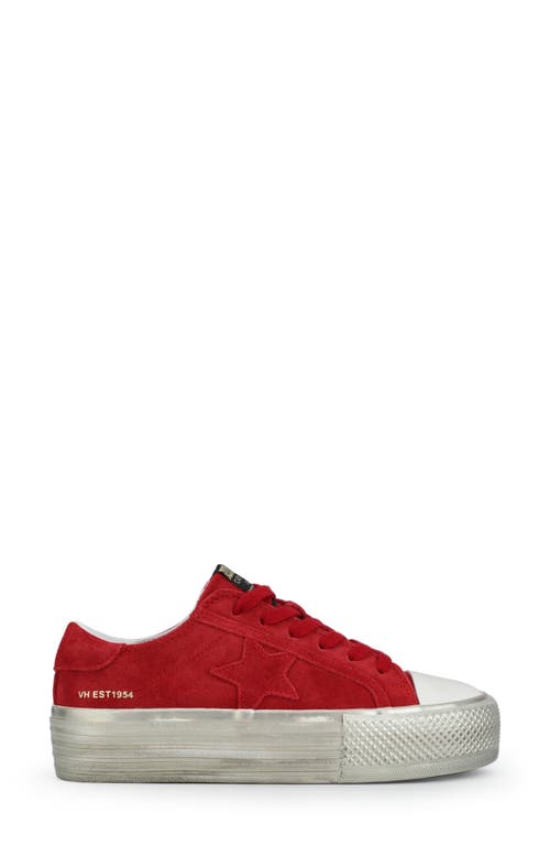 Vintage Havana Amaze Platform Metallic Sneaker In Red