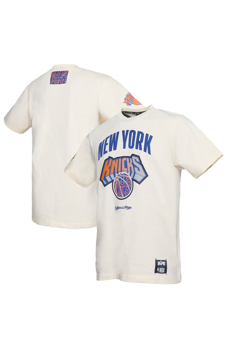 Two Hype Men's NBA x Two Hype  Cream New York Knicks Culture & Hoops Collection Premium T-Shirt, Alternate, color, 