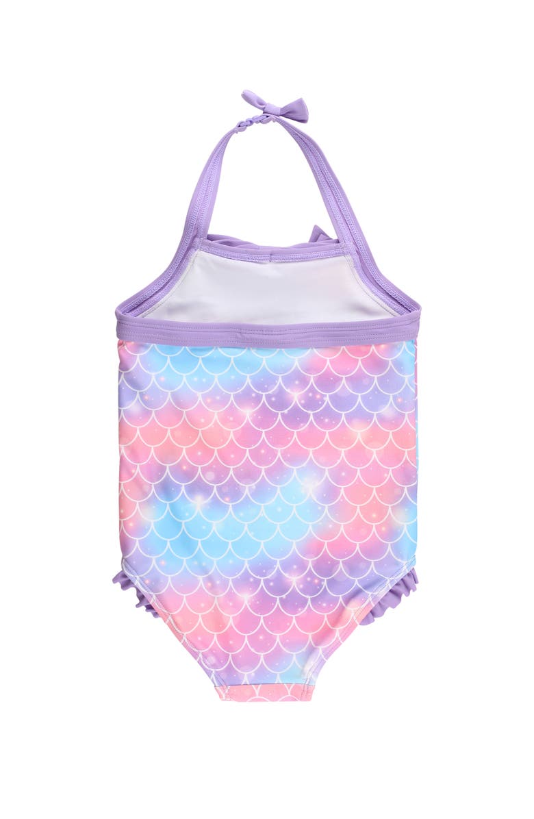 RuffleButts Halter UPF50+ One Piece Swimsuit, Alternate, color, Shimmer Mermaid Tale