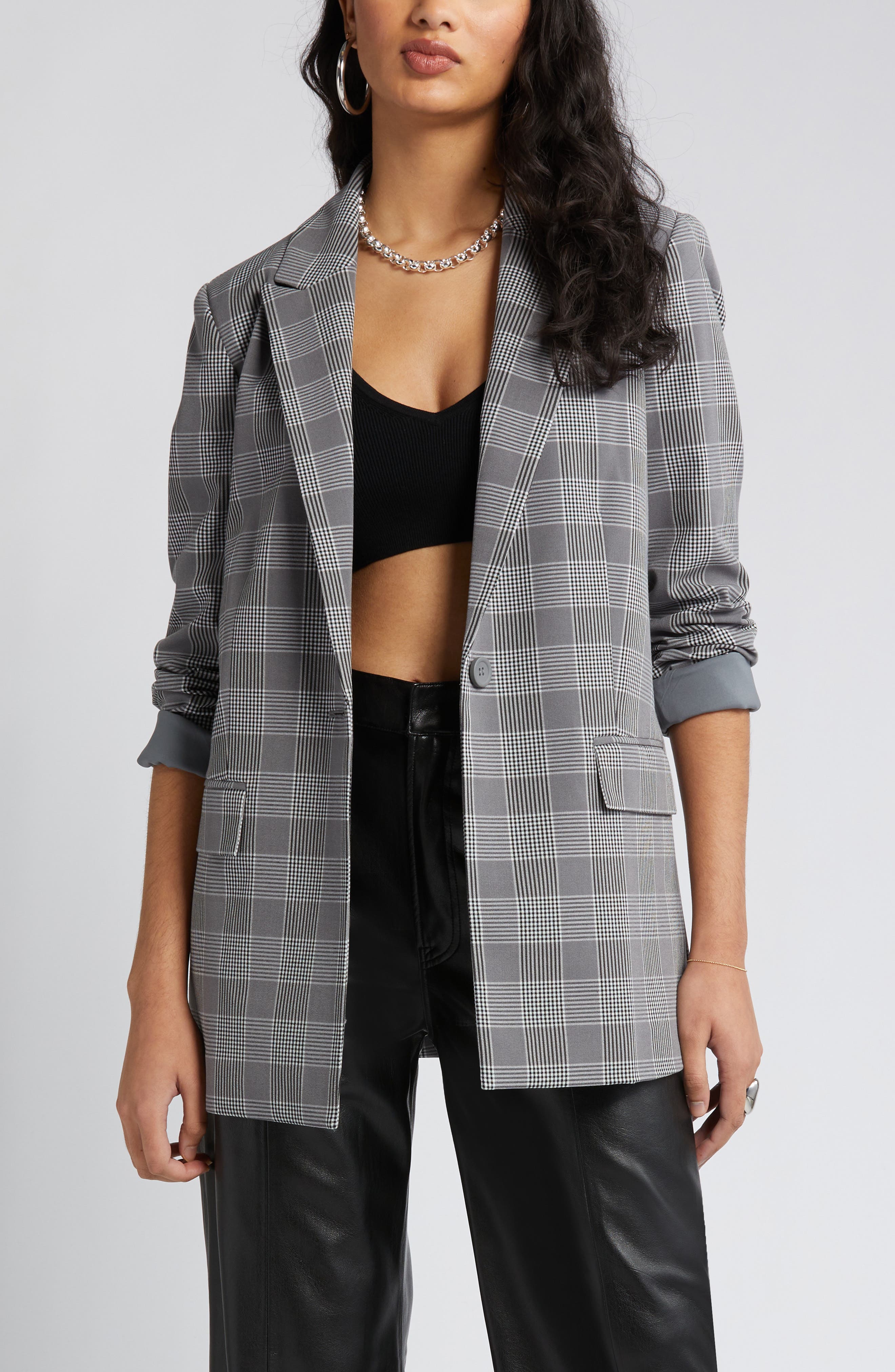 selected GREY SOLY PLAID