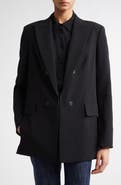 Akris Lucia Double Breasted Wool Blend Blazer