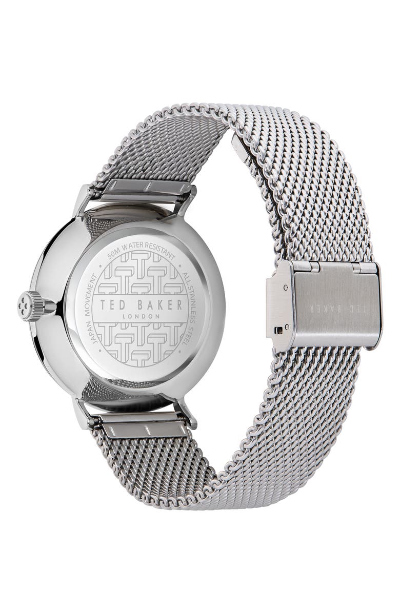 Ted Baker Phylipa Gents Mesh Strap Watch, 43mm, Alternate, color,