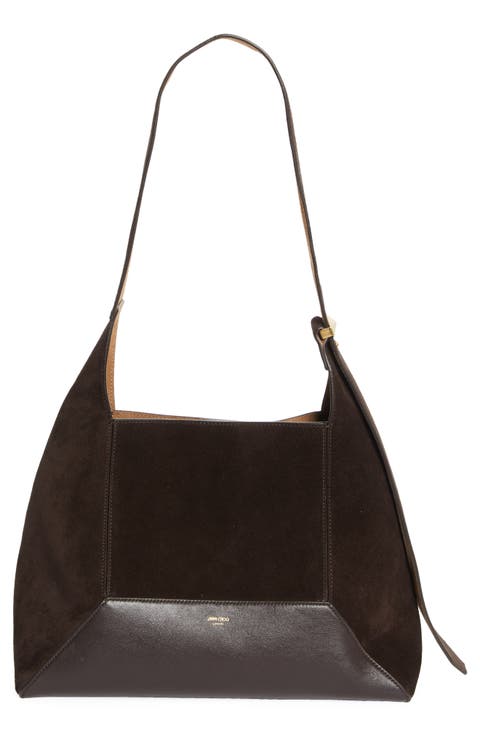 ハンドバッグ JIMMY CHOO Woman Handbag Black SKYLARJAY BLACK/DARK SILVER Black Clutch bag 