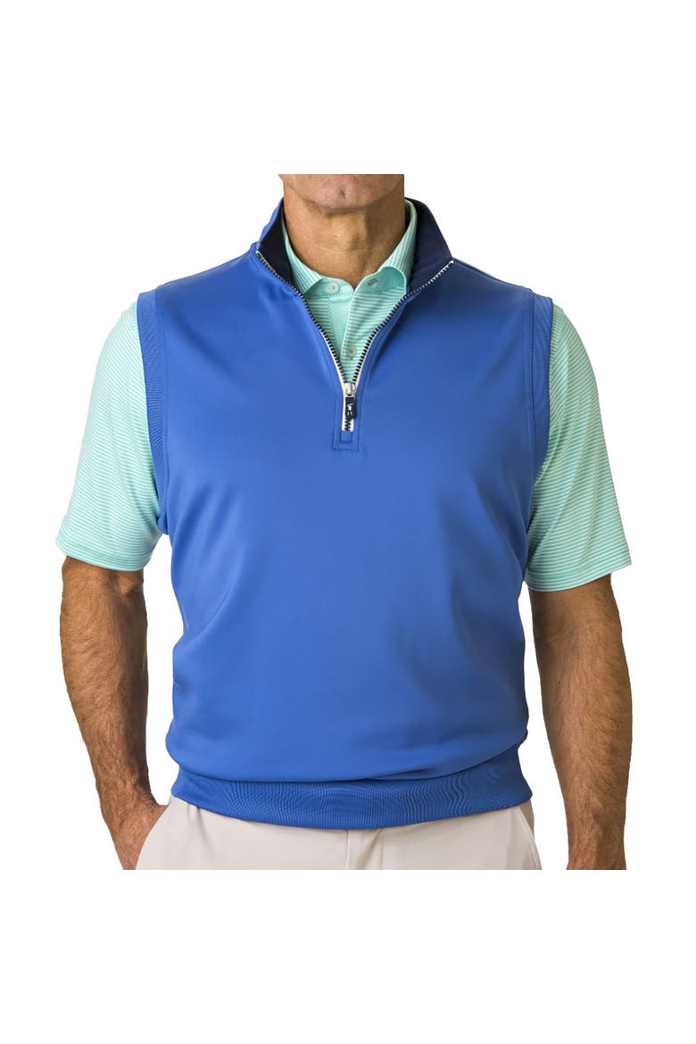 Caves Mens Golf Quarter-Zip Vest, Main, color, Baltic