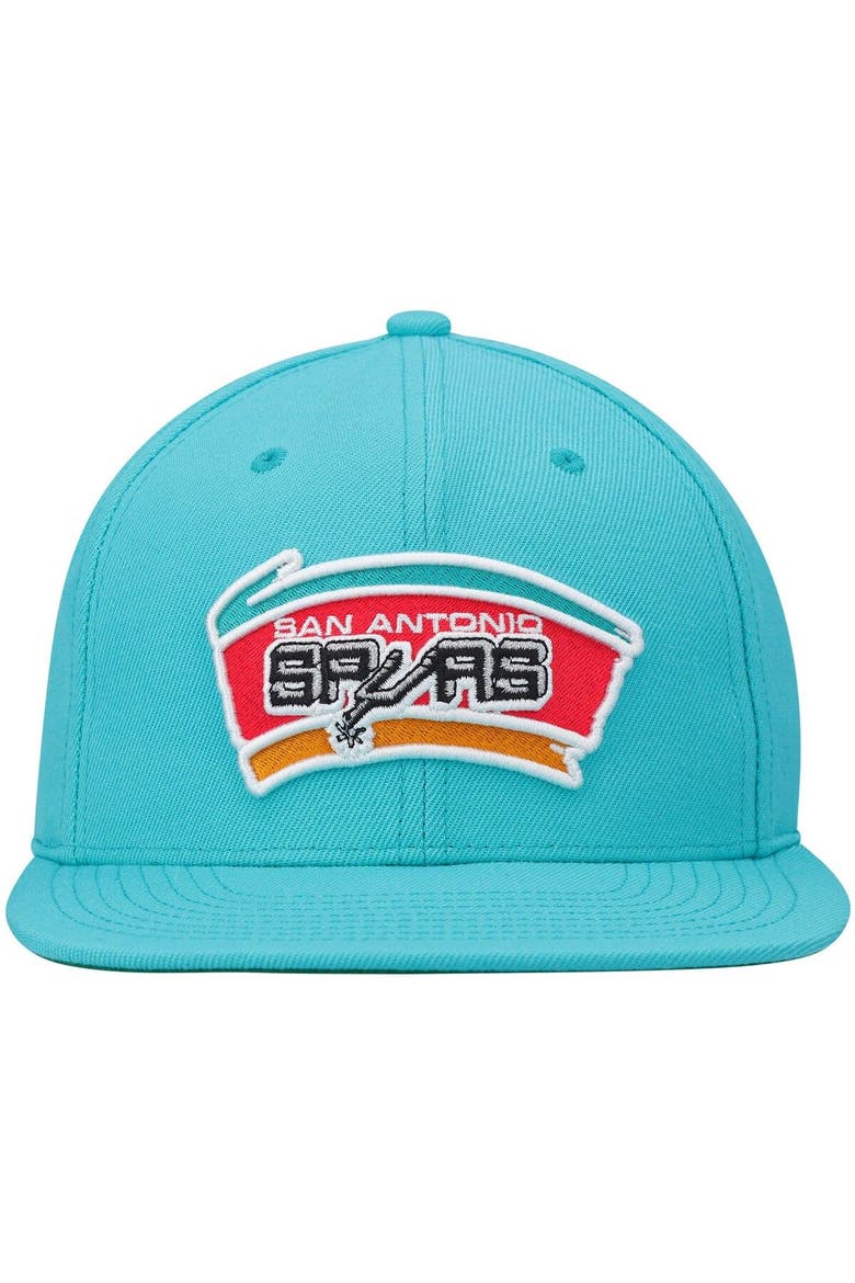Men's Mitchell & Ness Teal San Antonio Spurs Hardwood Classics Team Ground 2.0 Snapback Hat, Alternate, color, Teal