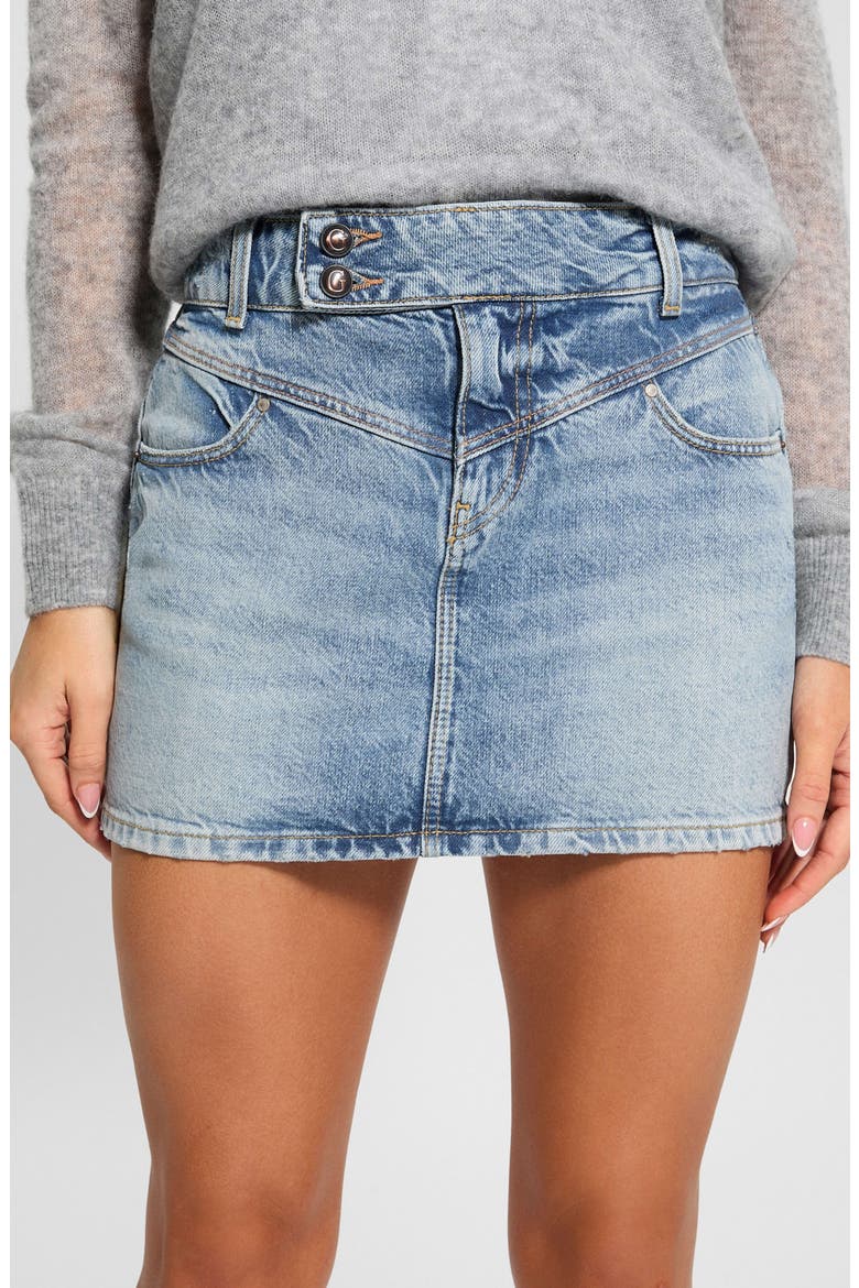 Nani Denim Miniskirt, Alternate, color, BLUE