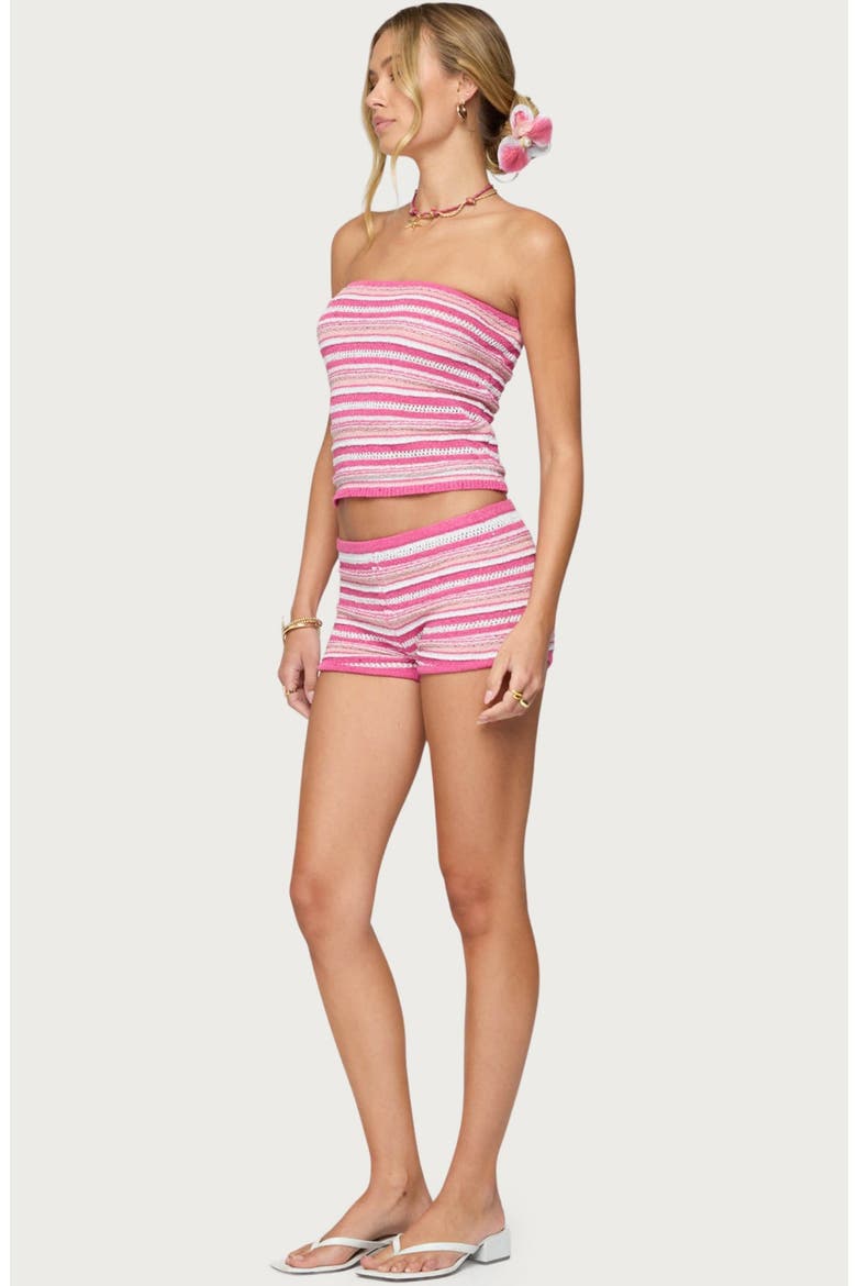Stripe Knit Strapless Top, Alternate, color, MIX
