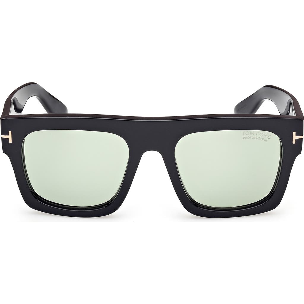 Tom Ford Sunglasses Fausto-02 In Black/photochromic Green