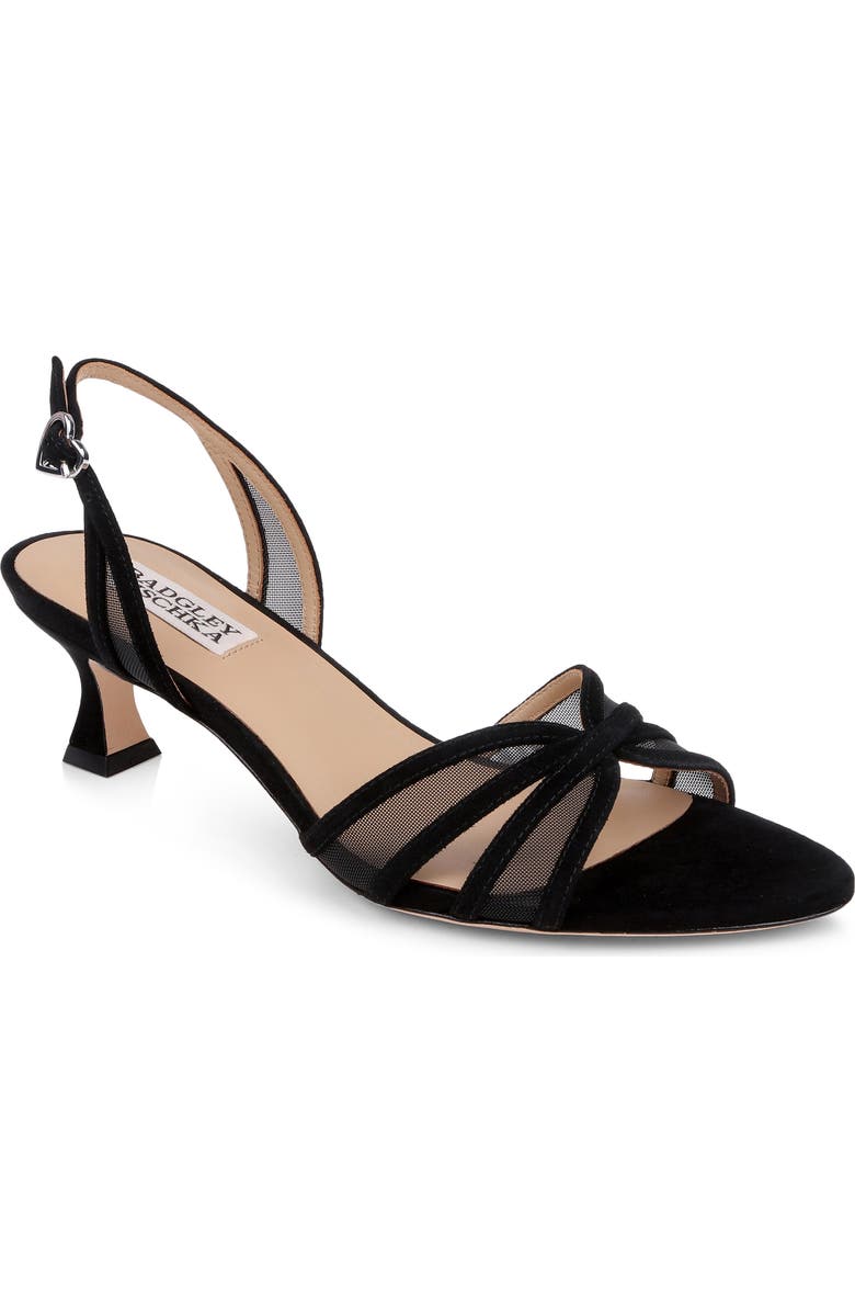 Badgley Mischka Collection Yoana Sandal, Main, color, Black Suede