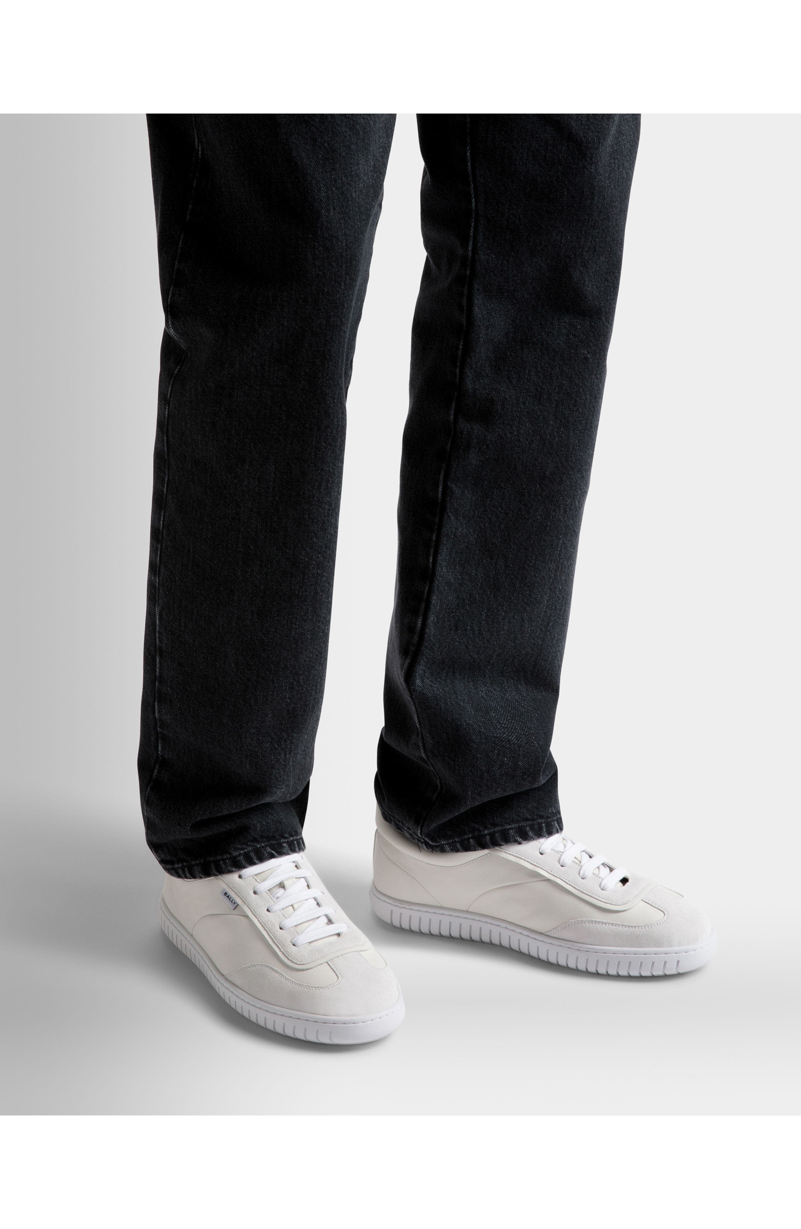 Bally Player Sneakers In Calf Leather, Alternate, color, White