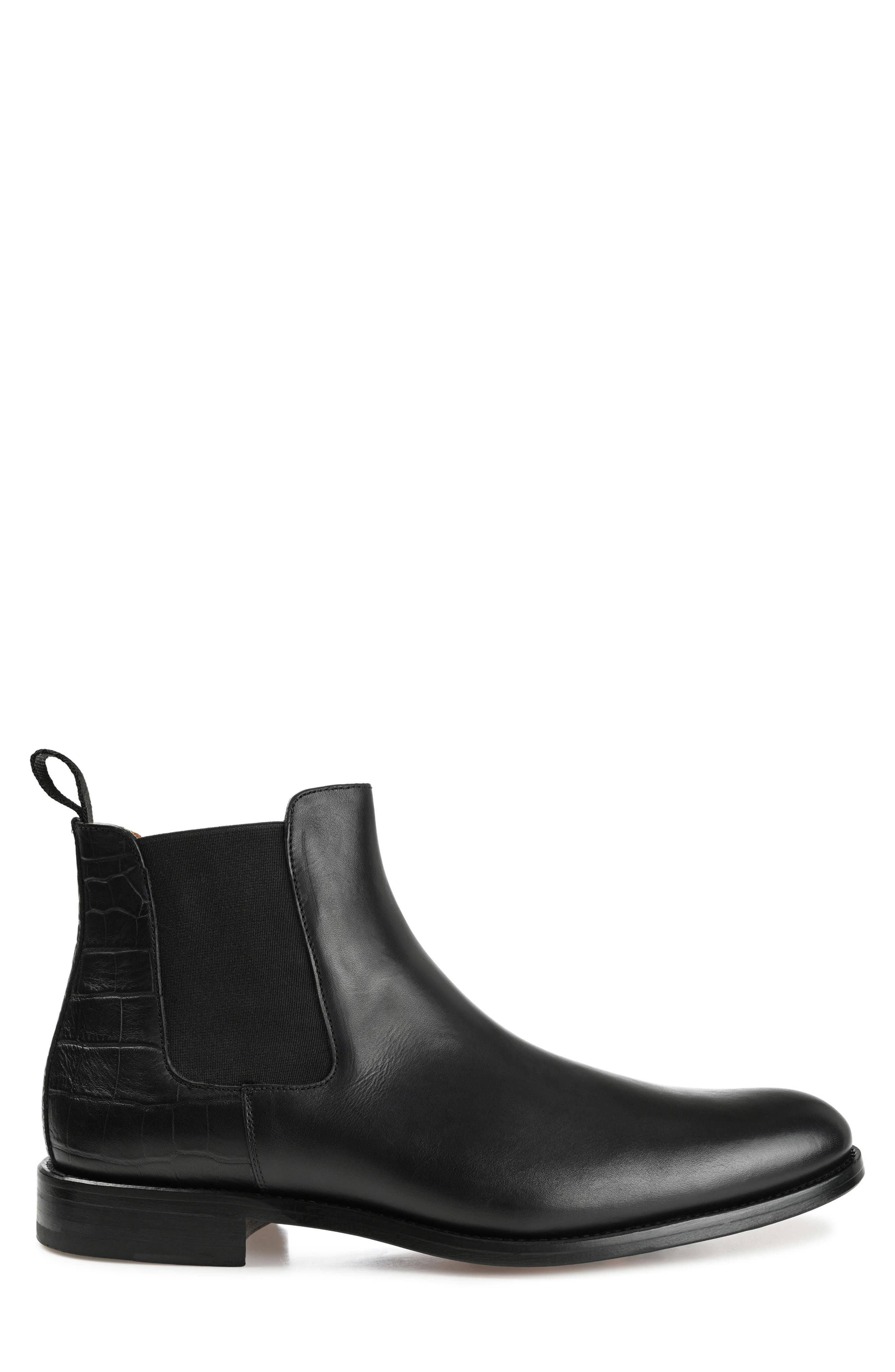 TAFT Hiro Croc Embossed Leather Chelsea Boot, Alternate, color, 