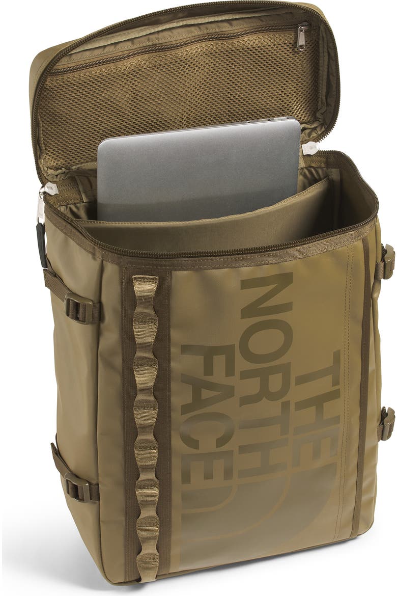 north face fuse box charged backpack THE - BASE CAMP - 30L - SUMMIT GOLD two way top zip fastening Base Camp Fusebox - 30L