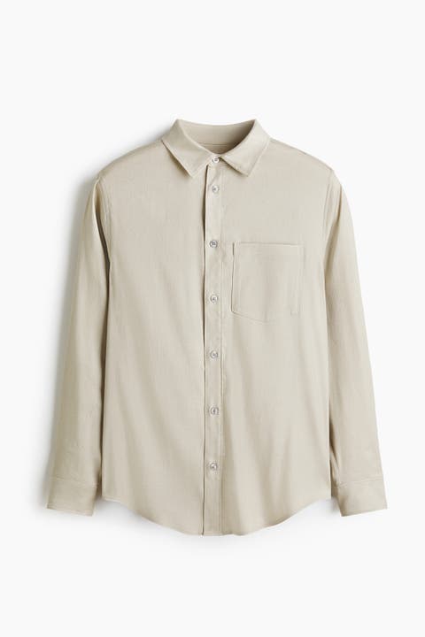 Regular Fit Linen-blend Shirt