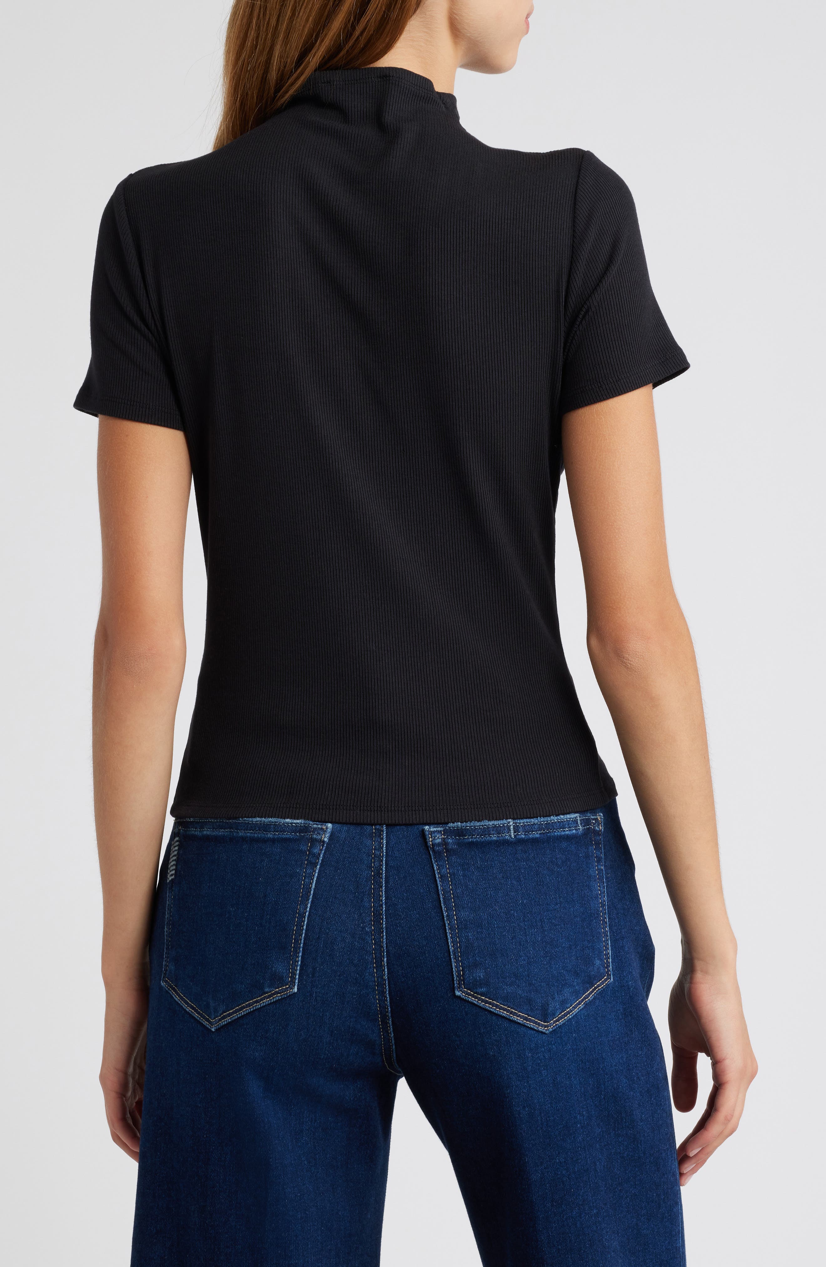 Blanche Mock Neck Rib Top - image 2