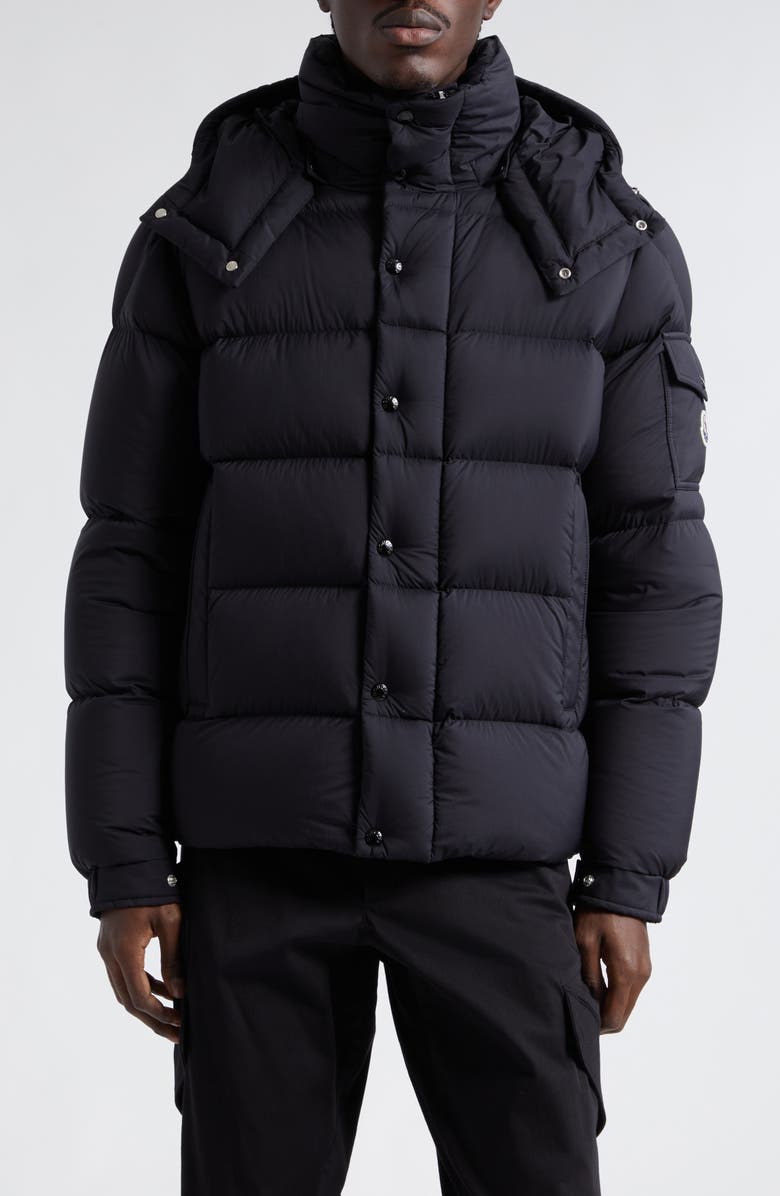 トップス MONCLER Black Avocette Hooded Long Down Jacket - Long Down Jackets for