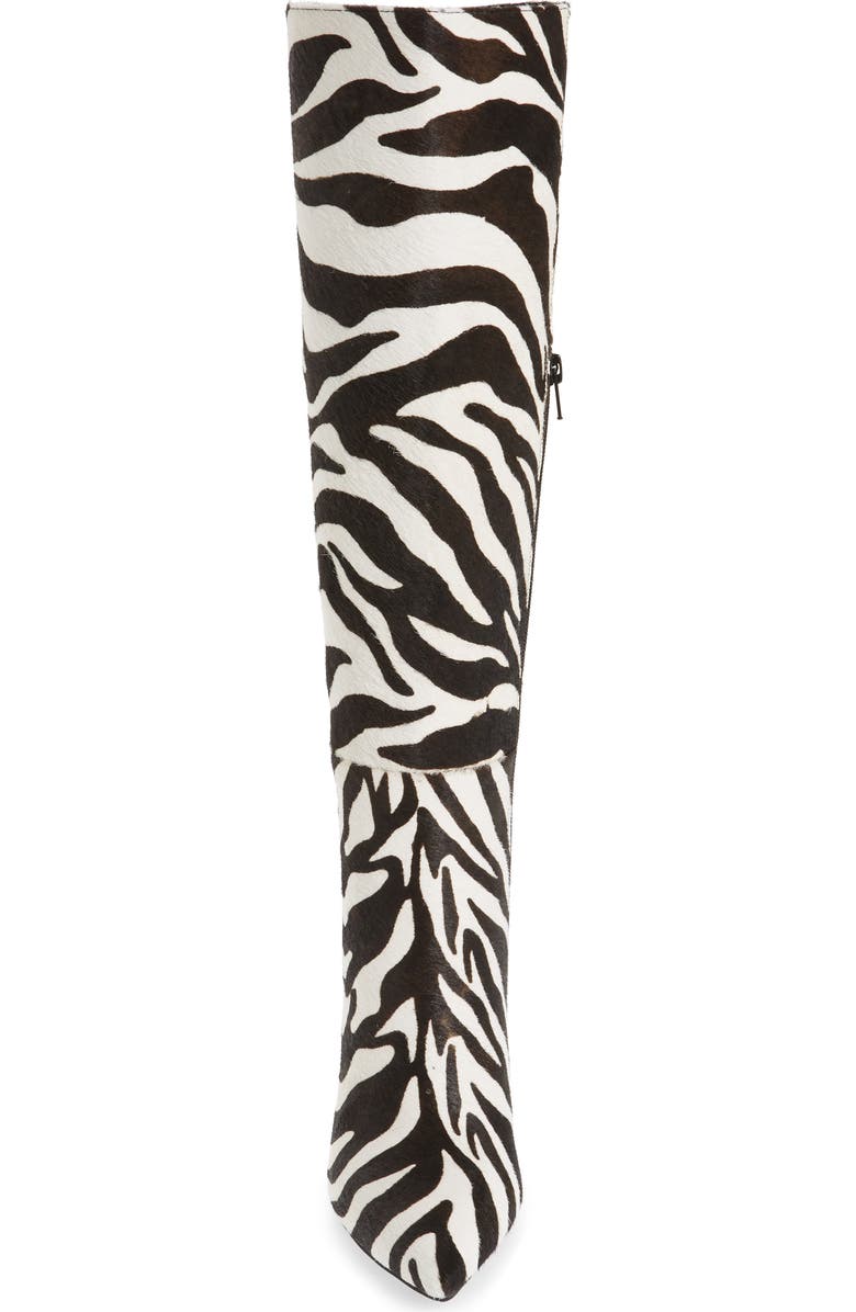 Jeffrey Campbell Arsen Genuine Calf Hair Knee High Boot, Alternate, color,