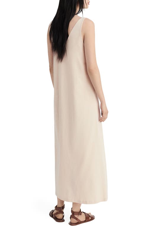 Mango Sleeveless Cotton Midi Dress In Salmon