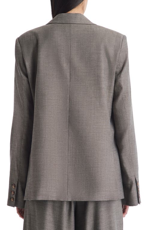 Twp Boyfriend Zipper Twill Wool Blazer In Brown