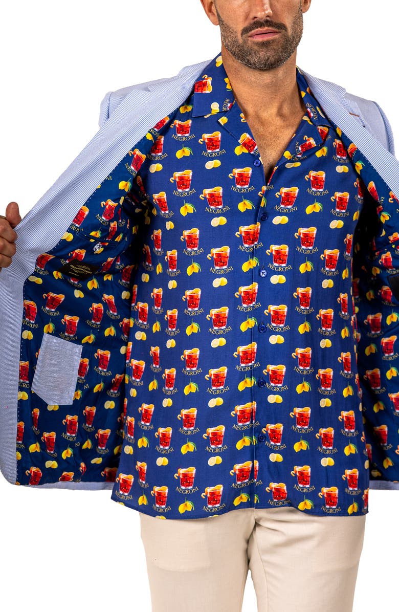 Maceoo Socrates Martyr020 Seersucker Sport Coat, Alternate, color, Blue/ White