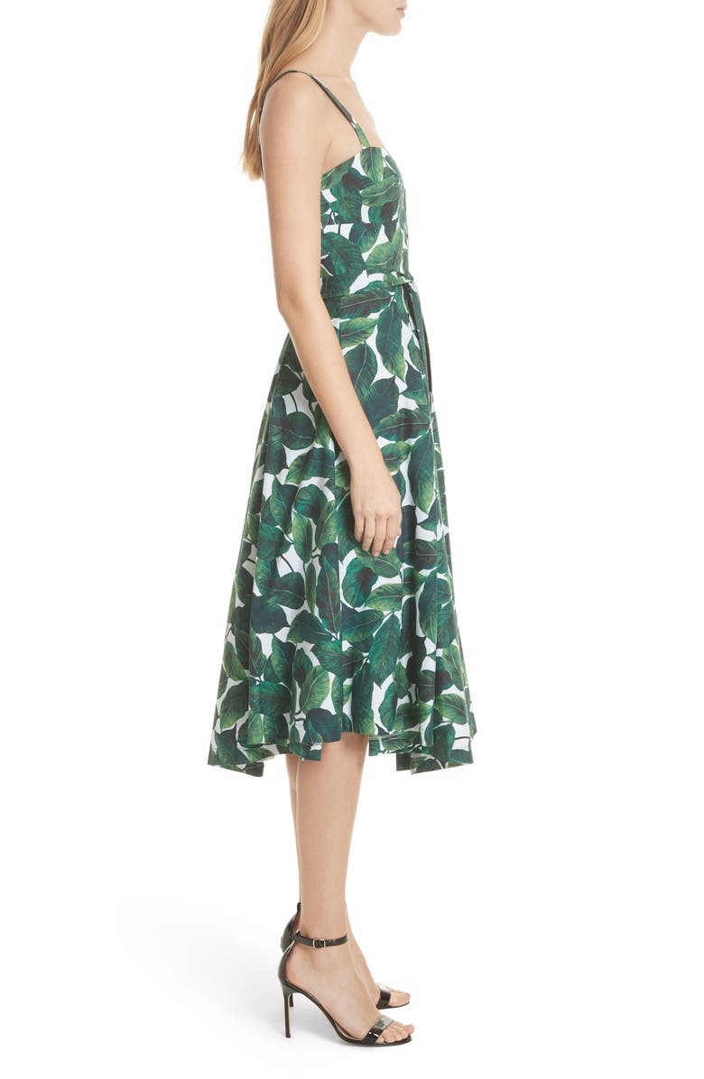 Milly Print Poplin Midi Dress, Alternate, color,