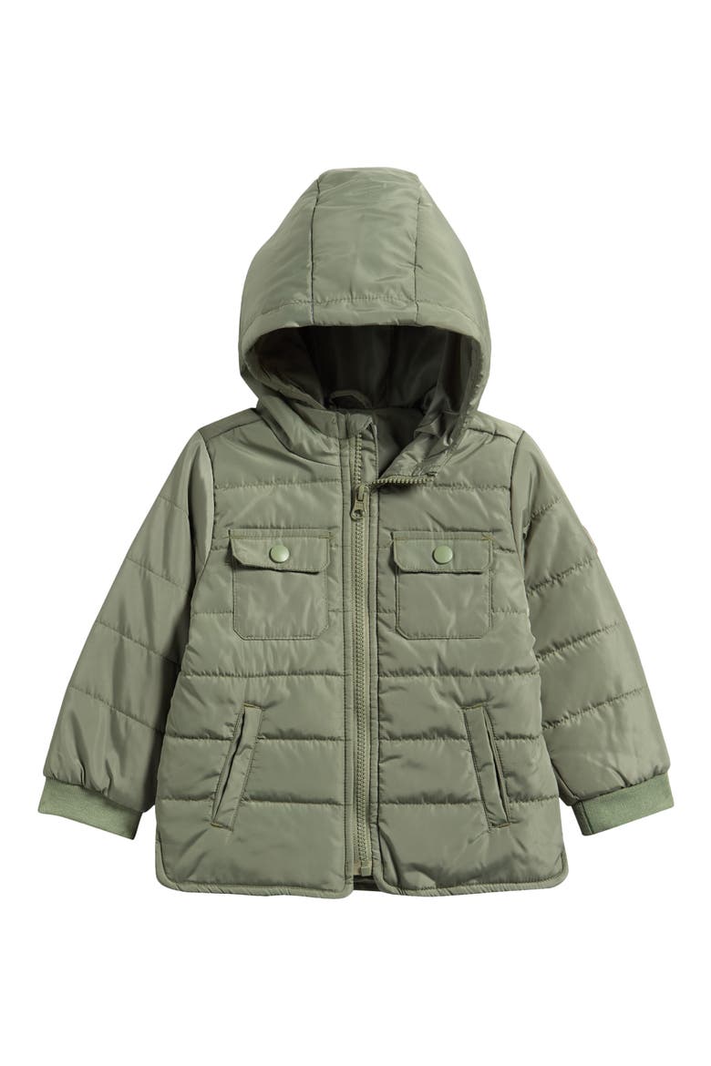 Kids' Lightweight Quilted Jacket, Main, color, DUSTY GREEN