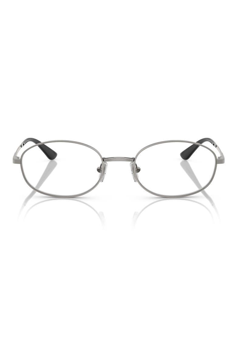 52mm Oval Optical Glasses, Main, color, GUNMETAL