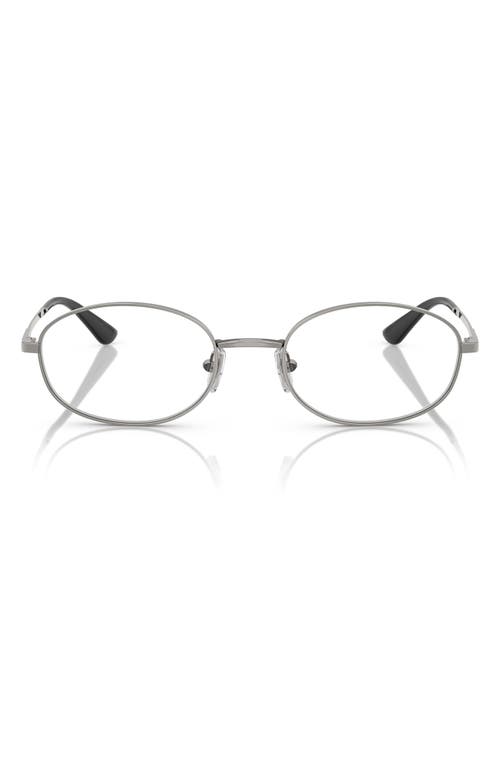 VOGUE 52mm Oval Optical Glasses in Gunmetal 