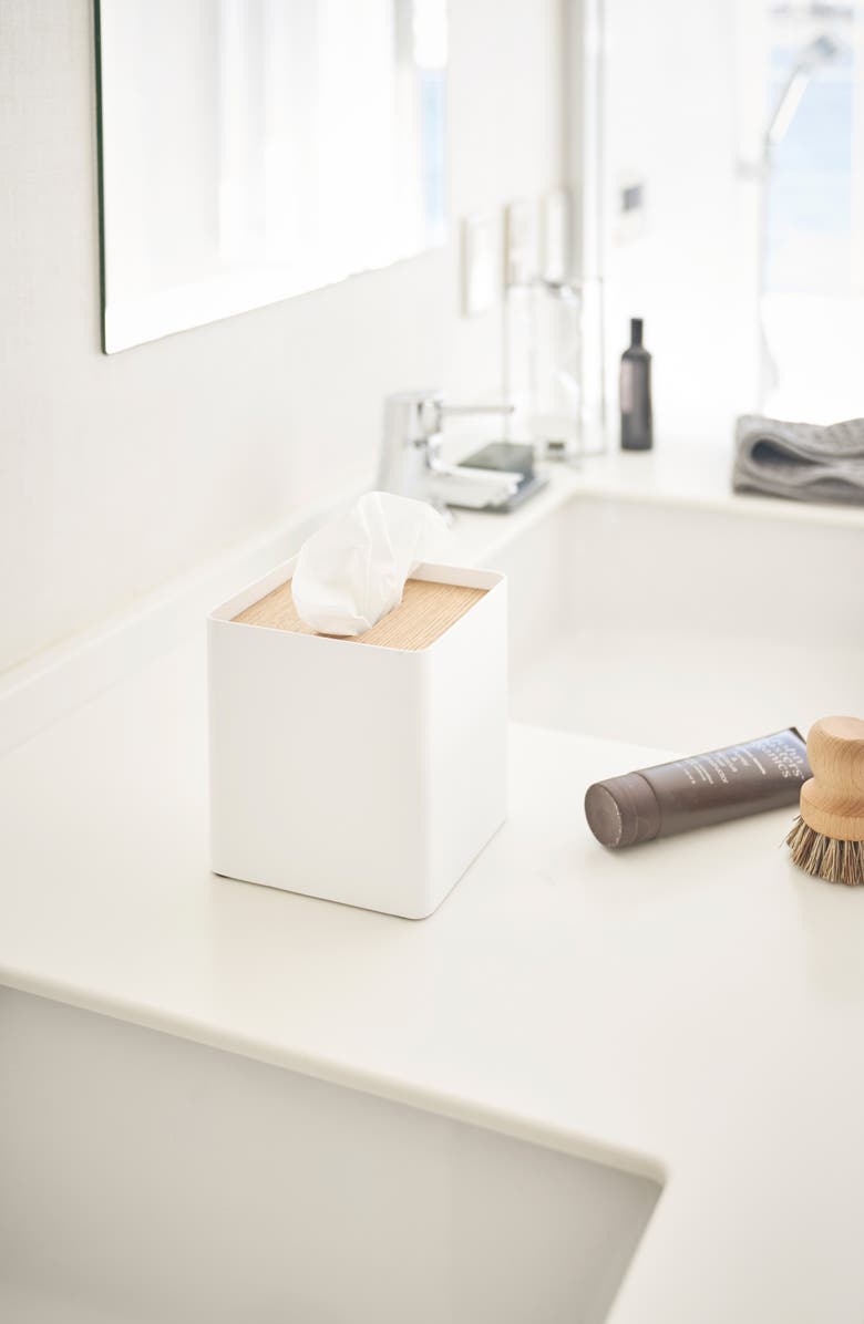 Yamazaki Square Tissue Box Case, Alternate, color, Ash