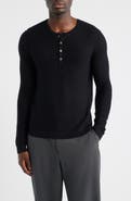 John Varvatos Albano Regular Fit Merino Wool & Silk Rib Henley