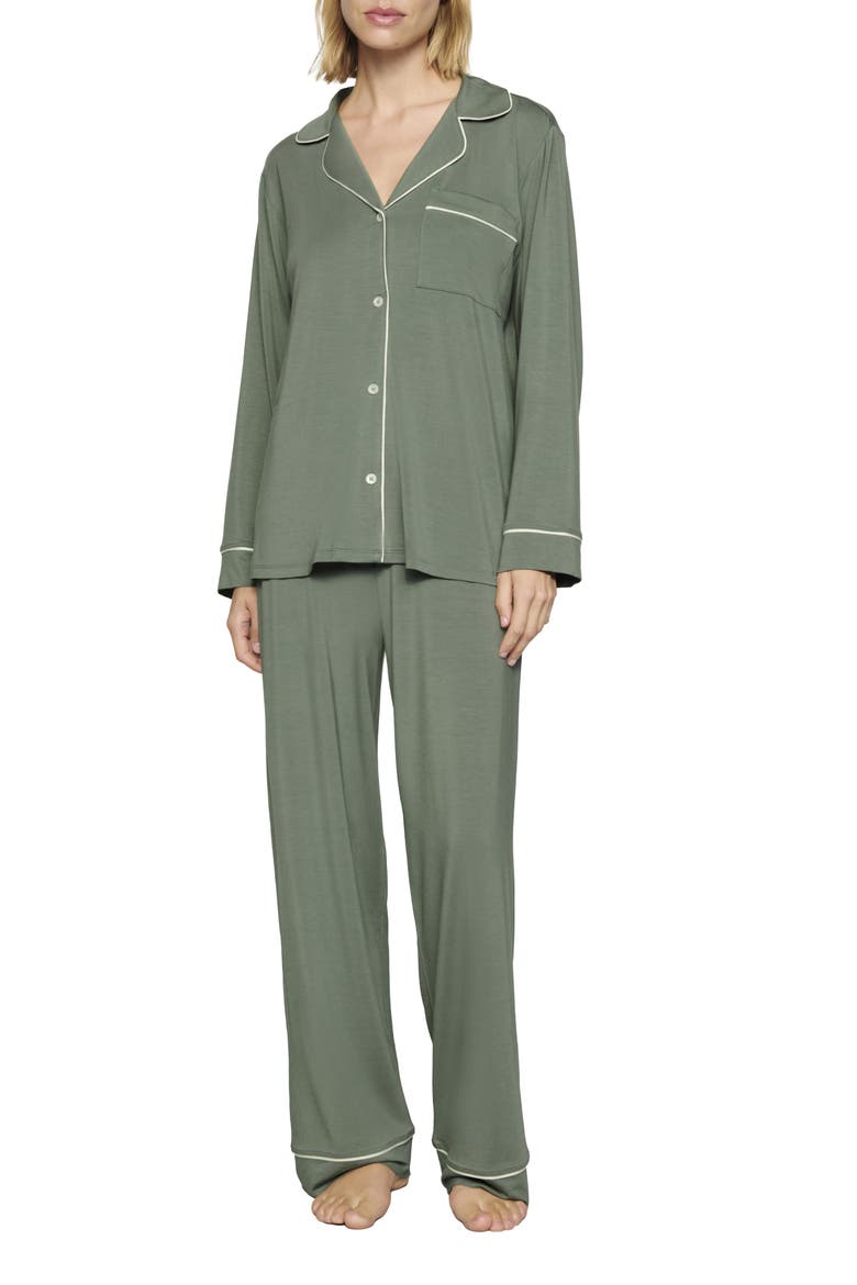 Gisele Long Pajamas, Main, color, DESERT SAGE/IVORY