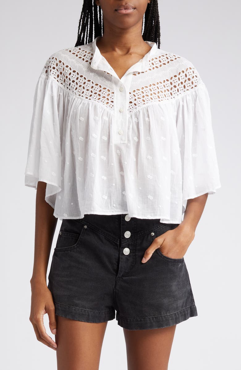Isabel Marant Étoile Safi Eyelet Embroidered Shirt | Nordstrom