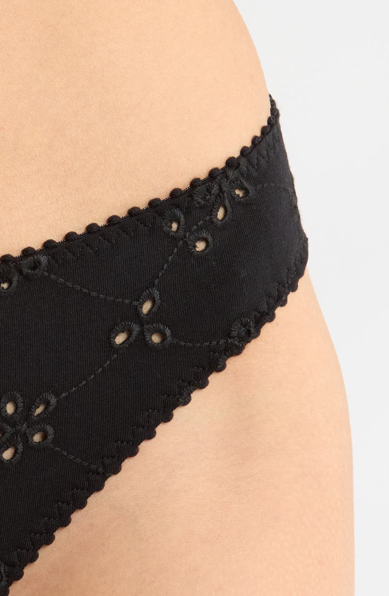 Free People Homegrown Thong, Alternate, color, Black