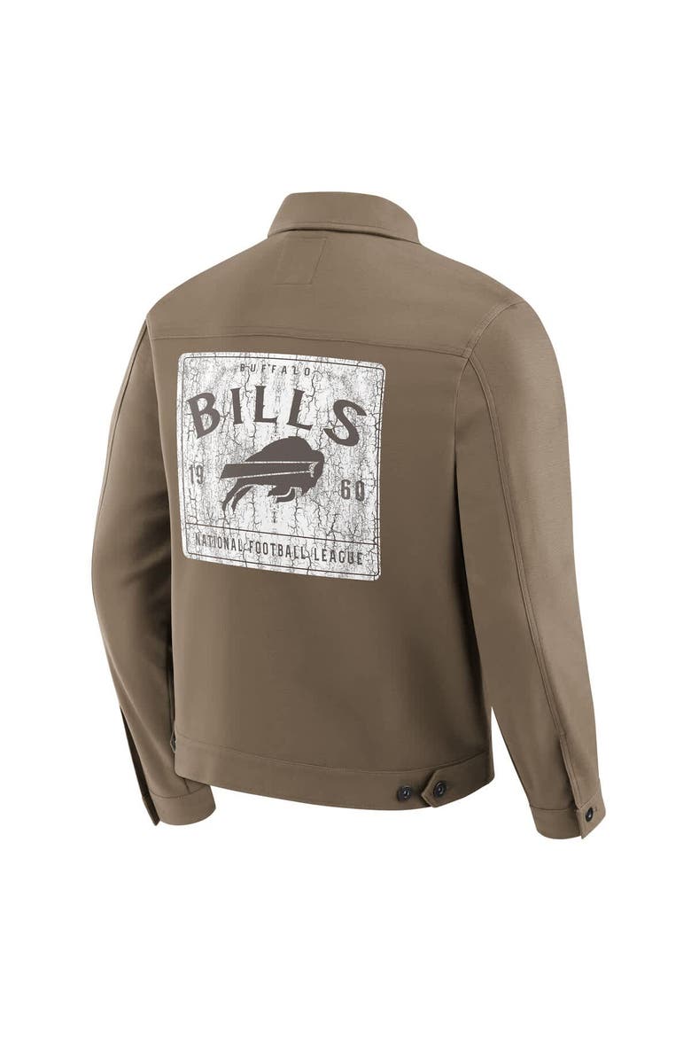 Men's Darius Rucker Collection by Fanatics Tan Buffalo Bills Trucker Full-Button Jacket, Alternate, color, Tan