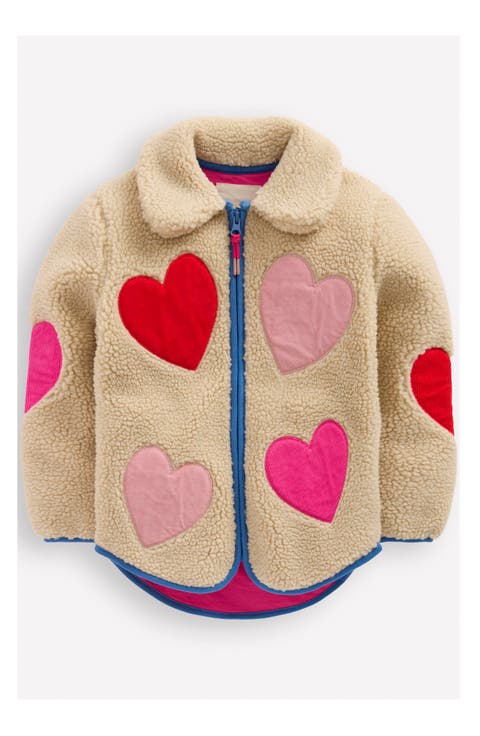 Kids' Appliqué Hearts Fleece Jacket (Toddler, Little Kid & Big Kid)